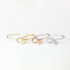 Initial Knot Cuff Bracelet - 18K Gold Plated