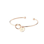 Initial Knot Cuff Bracelet - 18K Gold Plated